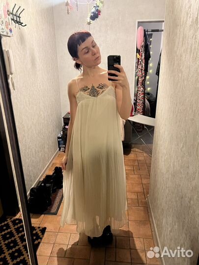 Белый сарафан макси