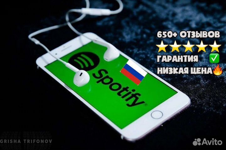 Подписка Spotify 12 месяцев