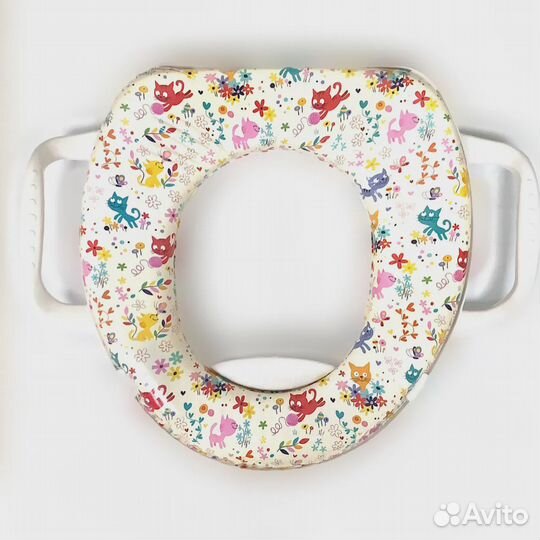 Сиденье мягкое на унитаз детям Primavera c ручками