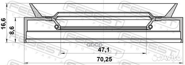 Сальник ступицы колеса перед прав/лев 95TBS