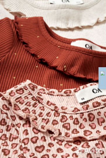 Лонгслив в рубчик c&a, набор 3 шт 92