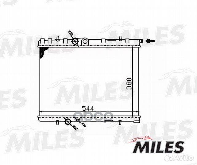 Радиатор peugeot 307 1.4-2.0 01- acrm043 Miles
