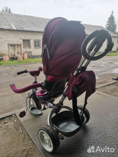 Детский велосипед с ручкой 3х колесный