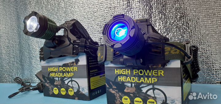 Налобный Фонарь Police с оптической линзой Zoom+уф