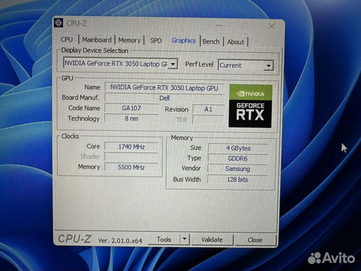 Игровой ноутбук Dell g15 5511 11400H RTX3050