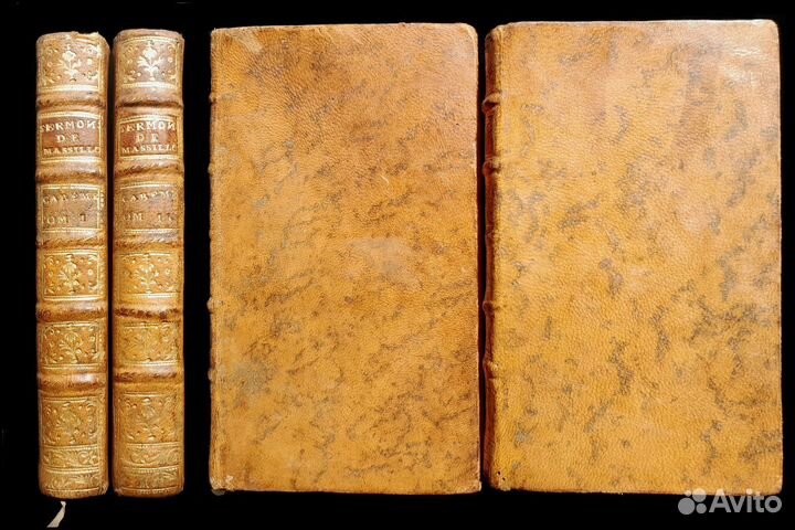 Два тома 18 века. Массильон. 1776 год. Париж
