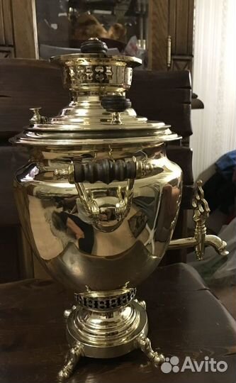 Старинный угольный самовар редкой формы