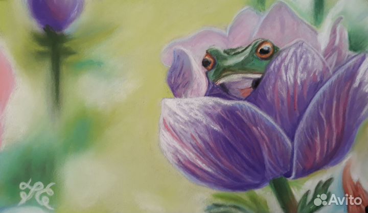 Картина/рисунок сухой пастелью Летние миниатюры