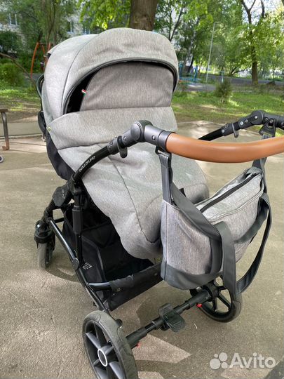 Коляска 3в1 Riko Basic Bella Life Anthracite 06