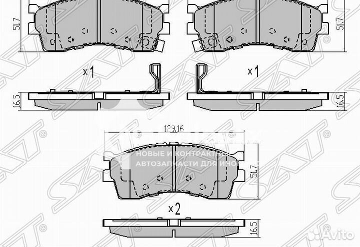 Колодки тормозные перед KIA RIO 00-05