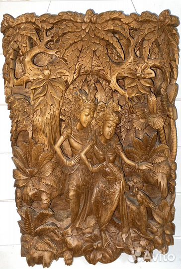 Панно из тика Бали