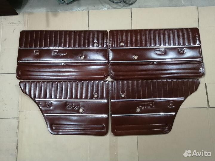 Комплект коричневых карт дверей ваз 2101