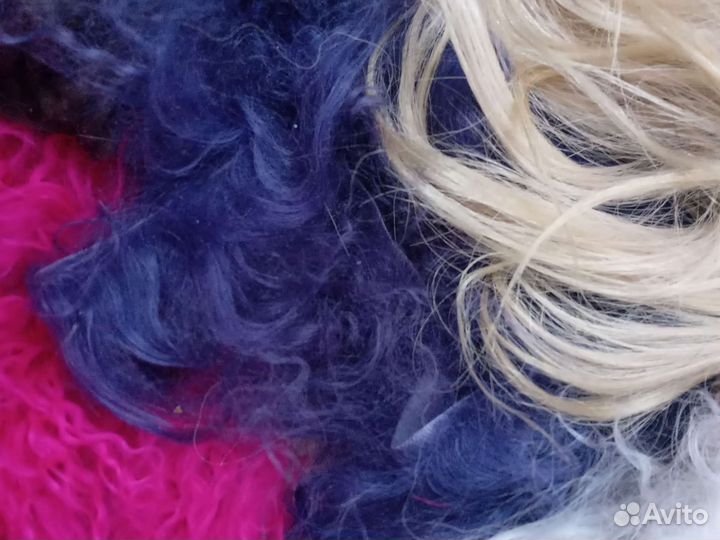 Волосики для куколок, мех натуральный