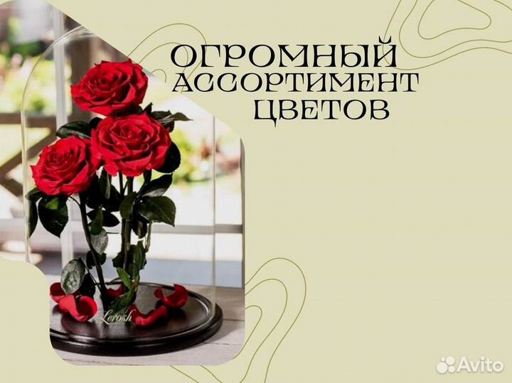 Неувядающая роза в колбе