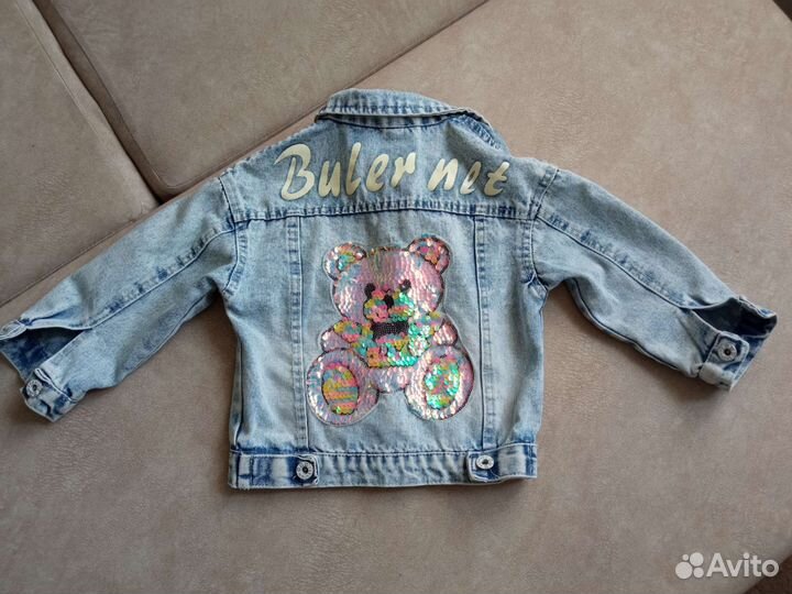 Джинсовая куртка для девочки 92-104