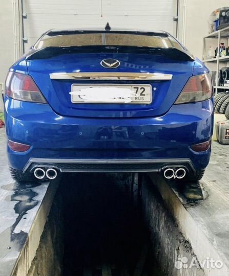 Накладка заднего бампера Hyundai Solaris