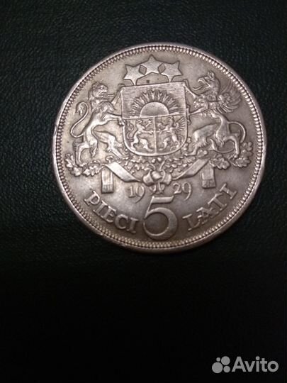 5 лат 1929 год. Литва.серебро