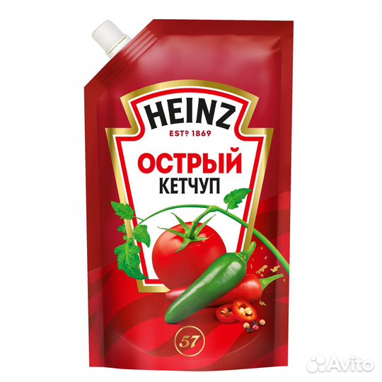 Кетчуп heinz Томатный Острый 350г (опт)