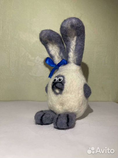 Валяная игрушка Белый кролик