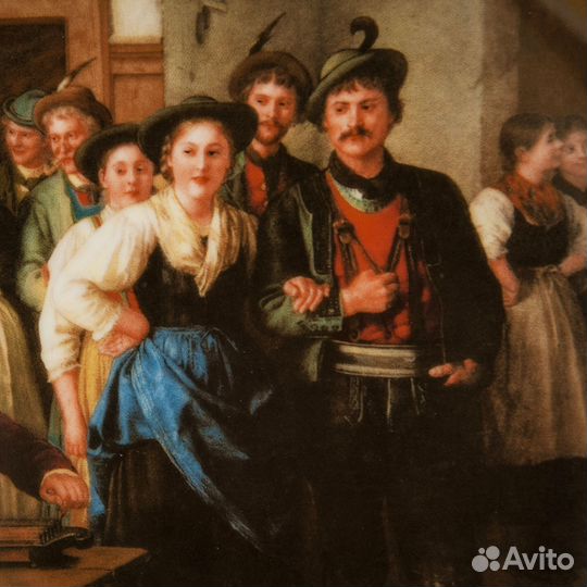 Коллекционная Тарелка танцы Фарфор Австрия