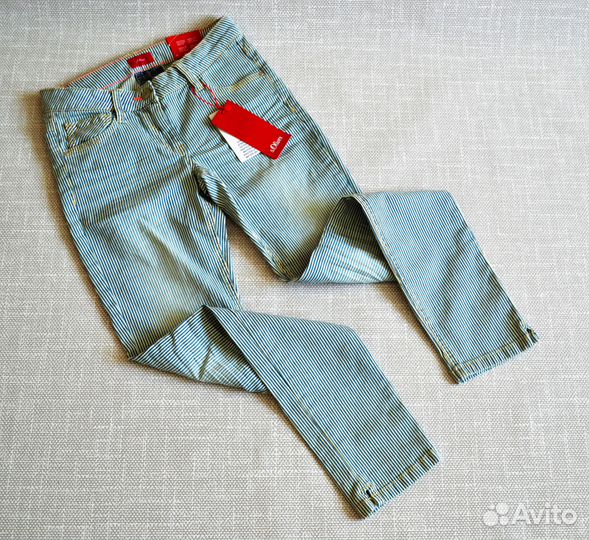 Джинсы в вертикальную полоску