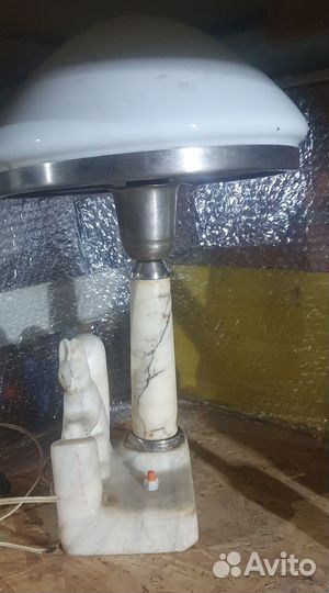 2 белки - 2 настольных лампы Мрамор СССР