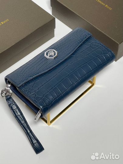 Клатч Stefano Ricci из кожи крокодила