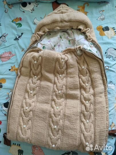 Тёплый конверт для выписки и в коляску