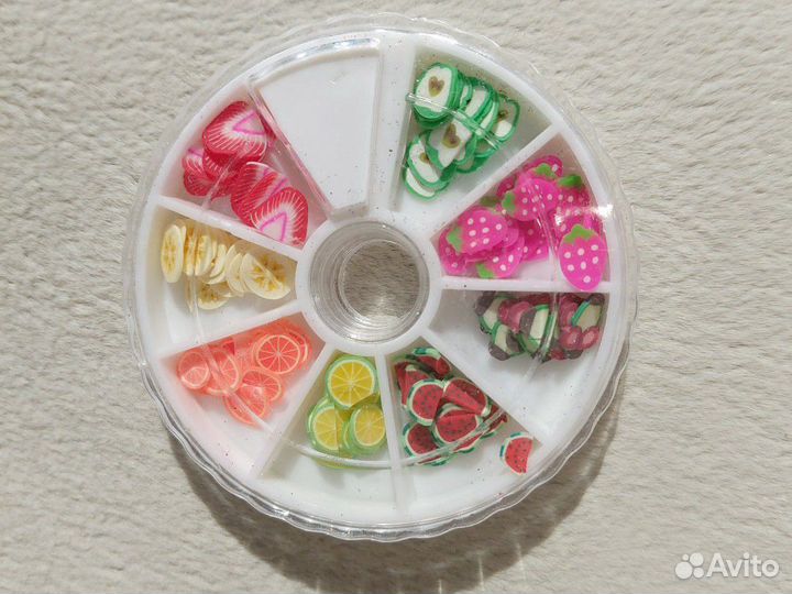 Фимо фрукты в стеклянной бутылочке