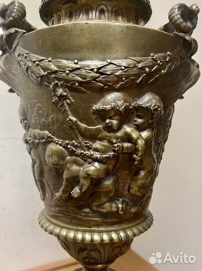 Лампа керосиновая. Царская Россия. Бронза