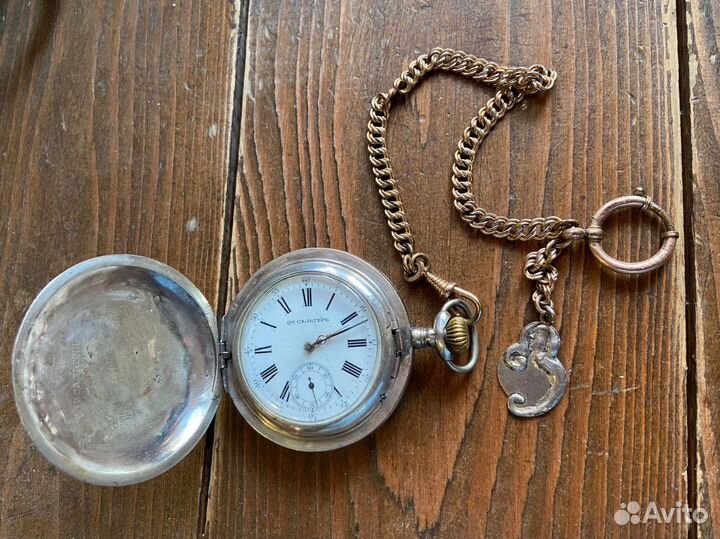 Старинные карманные часы Сальтеръ, серебро 84
