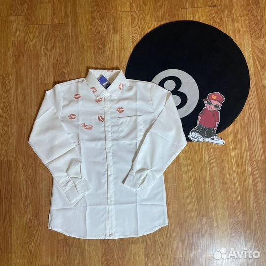 Maison margiela рубашка с поцелуями