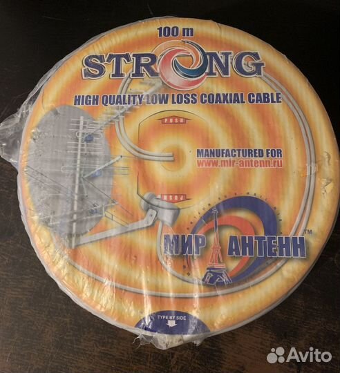 Кабель телевизионный Strong RG-6U 48 белый 100 м