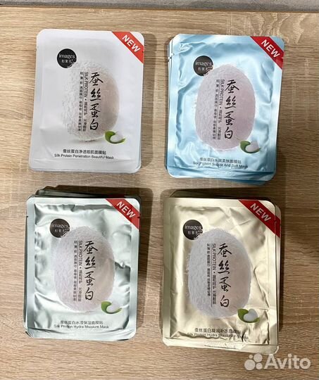 Тканевая маска для лица с шелком