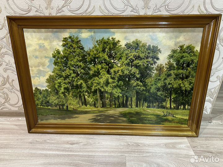 Картина маслом на холсте старинная