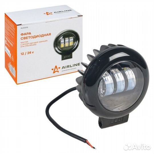 Фара светодиодная дополнительная 3 LED 27W круглая