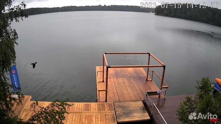 Плавучая беседка на поплавках понтонах Хаусбот