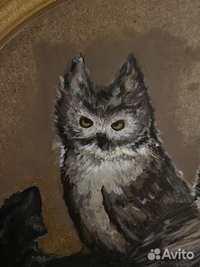 Картина совы как старинная