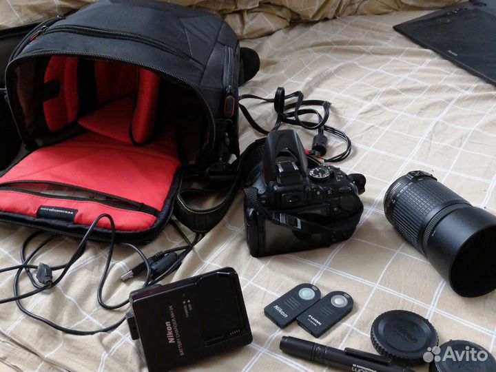 Зеркальный фотоаппарат nikon d5200+2объектива