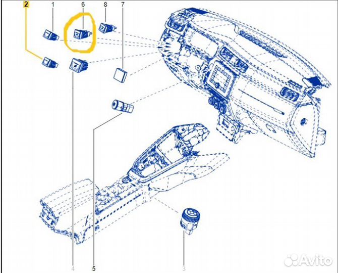 Кнопка обогрева стекла Renault Arkana jс