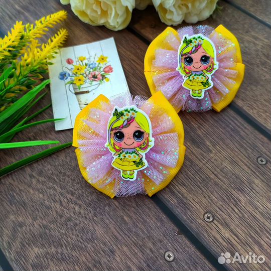 Бантики для волос ручной работы