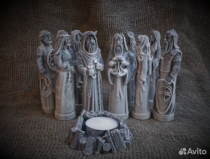 Чуры славянских богов кумиры пантеон набор+костер