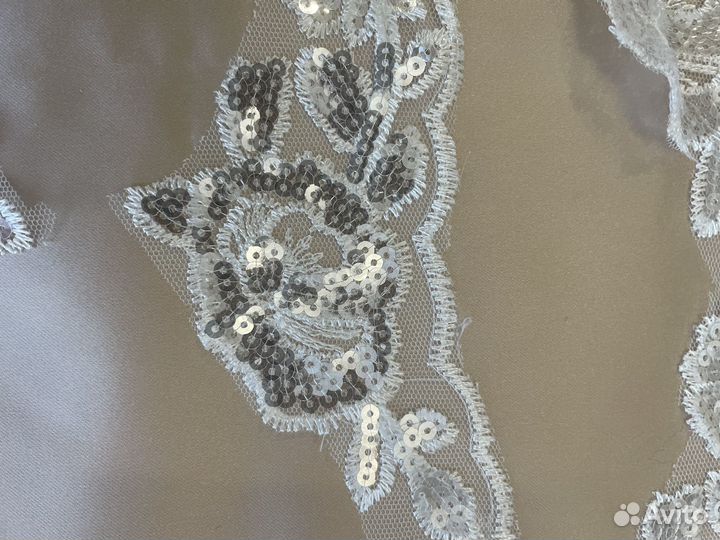 Кружева с зеркальной пайеткой