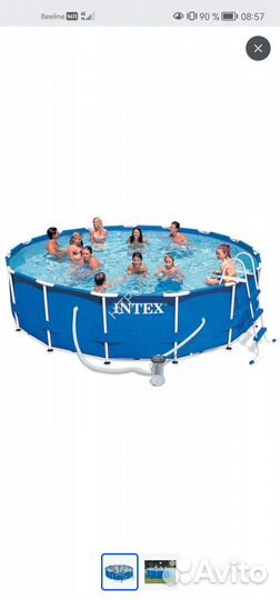Бассейн Intex каркасный 457 х 122 б/у