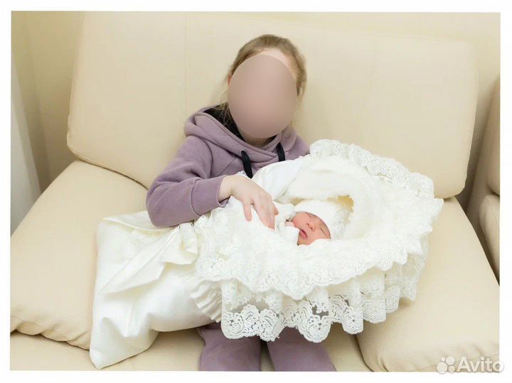 Конверт на выписку для девочки зима