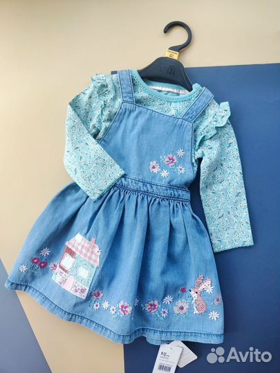 Новый комплект боди и сарафан Mothercare 80,86