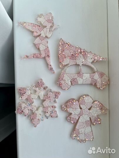 Елочные игрушки из эпоксидной смолы