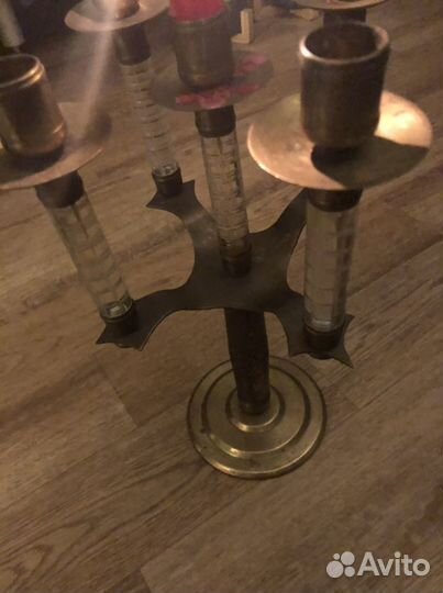 Старинный подсвечник латунь