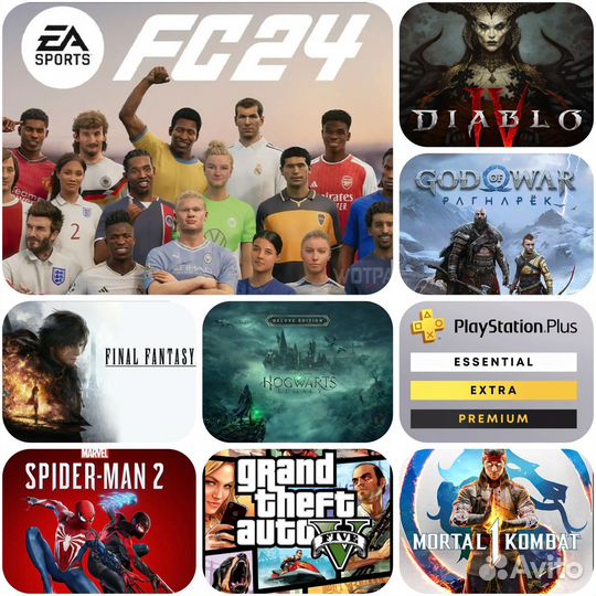 Подписка PS plus, EA Play, игры PS4, PS814