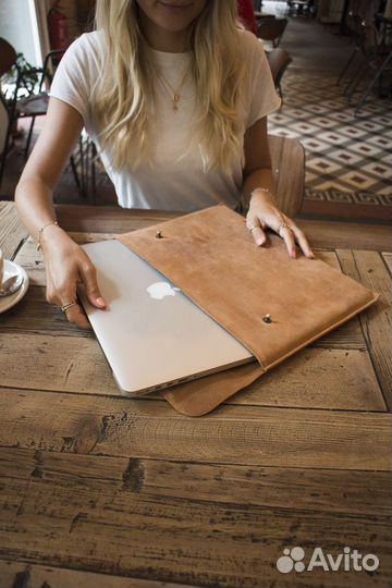Папка Чехол для Macbook кожаный ручная работа